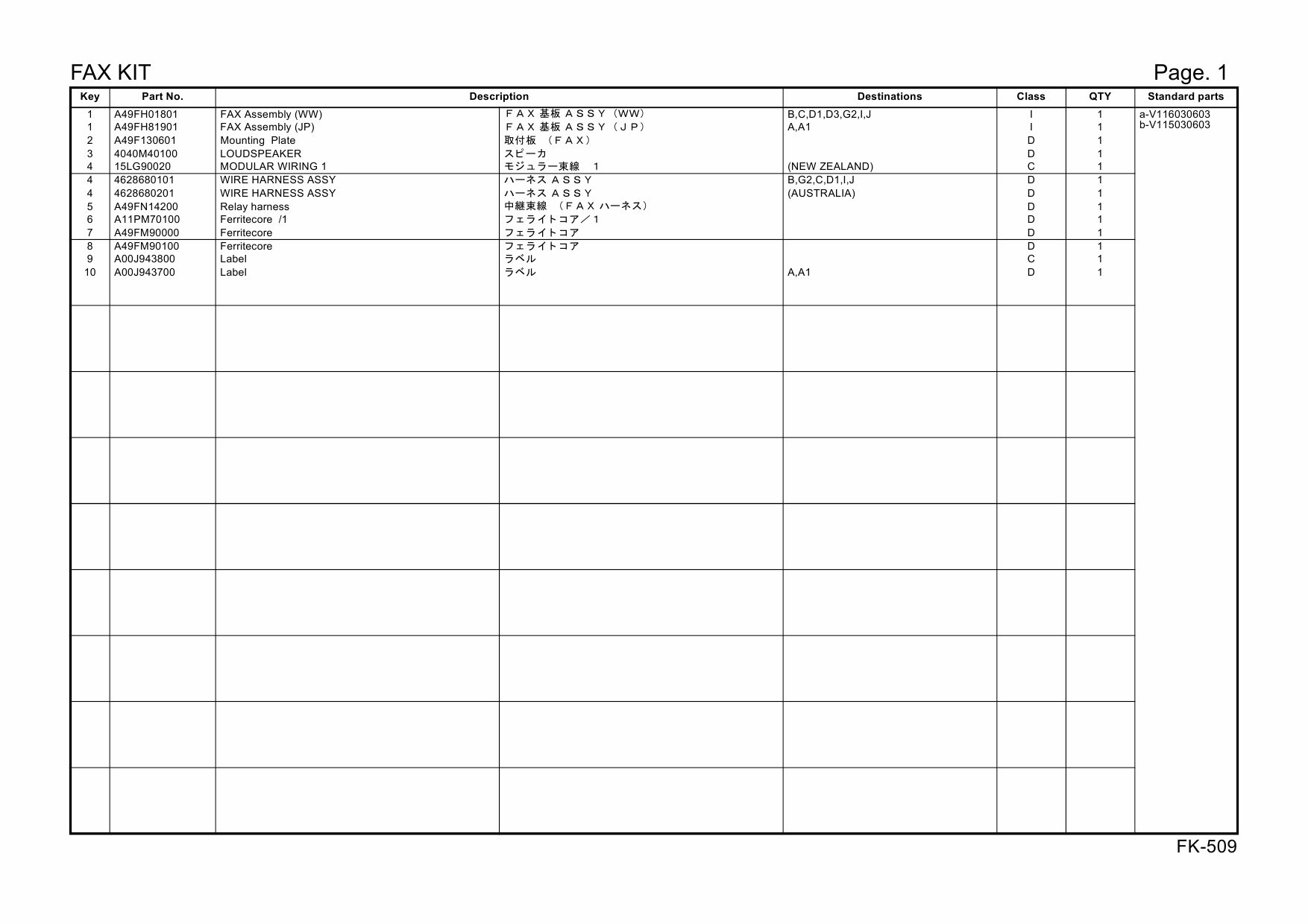 Konica-Minolta Options FK-509 A49F Parts Manual-6